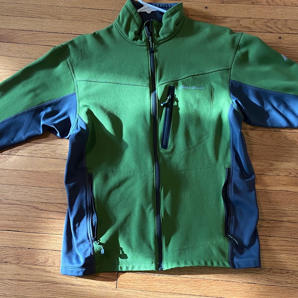 Eddie Bauer Men’s Size Medium Green and Gray Full-Zip Jacket
